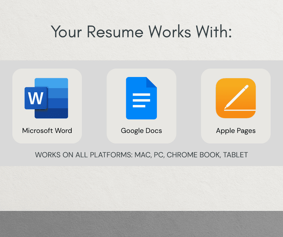 Modern Resume Template Bundle | Minimalist CV + Cover Letter + References | ATS-Friendly | Word, Google Docs & Pages | Instant Download